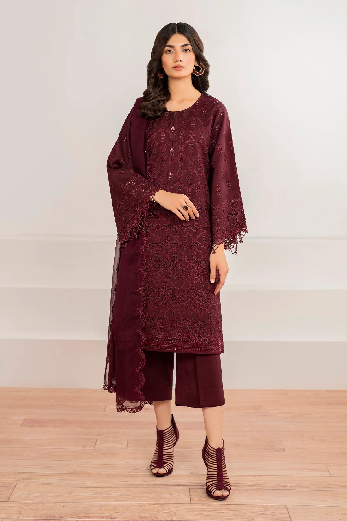Baroque - EMBROIDERED CHIFFON UF-690 - Mirha Collections