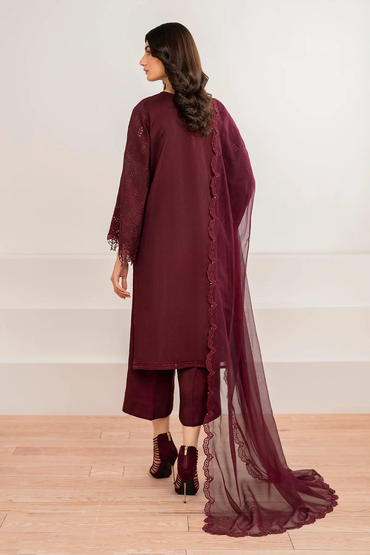 Baroque - EMBROIDERED CHIFFON UF-690 - Mirha Collections