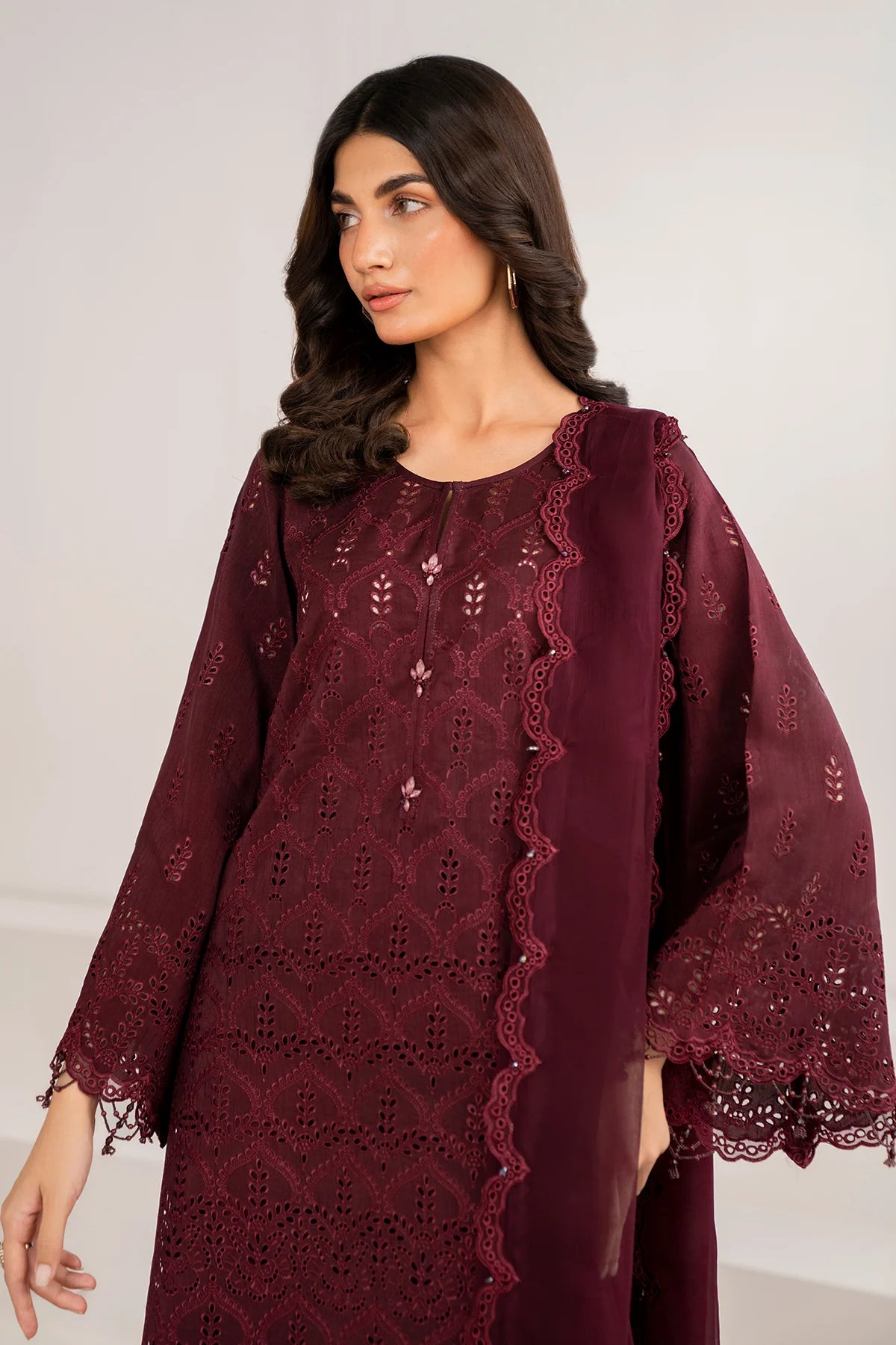 Baroque - EMBROIDERED CHIFFON UF-690 - Mirha Collections