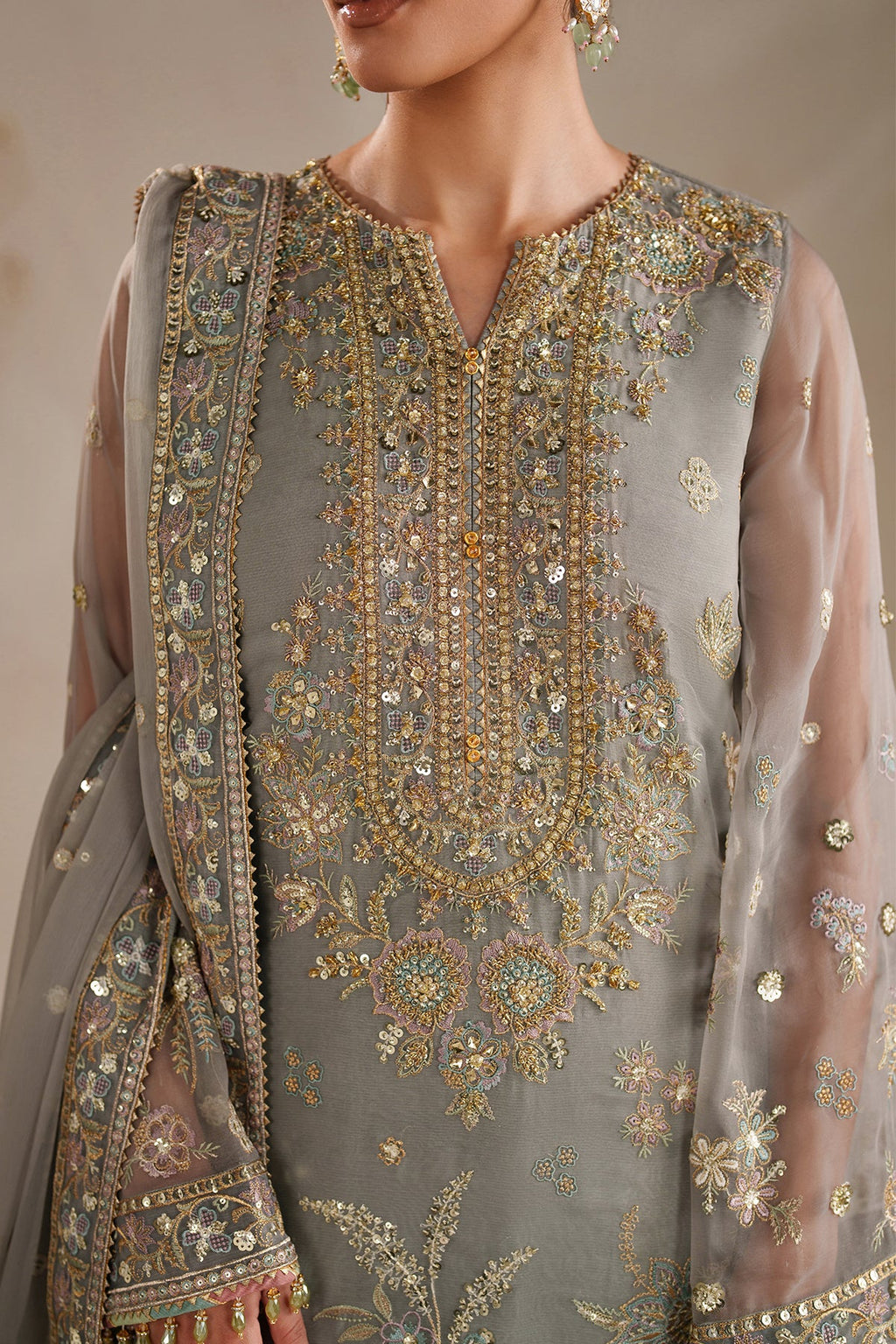 Baroque - EMBROIDERED CHIFFON UF-4364