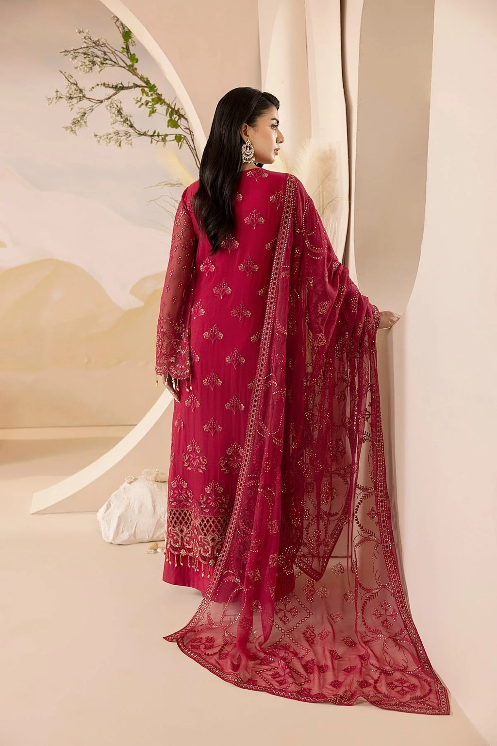 Lavish - Crimson - Mirha Collections