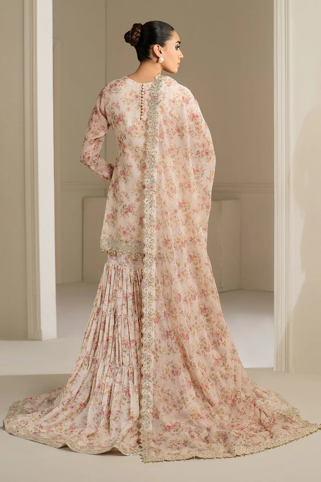 Baroque - EMBROIDERED CHIFFON UF-4164 - Mirha Collections