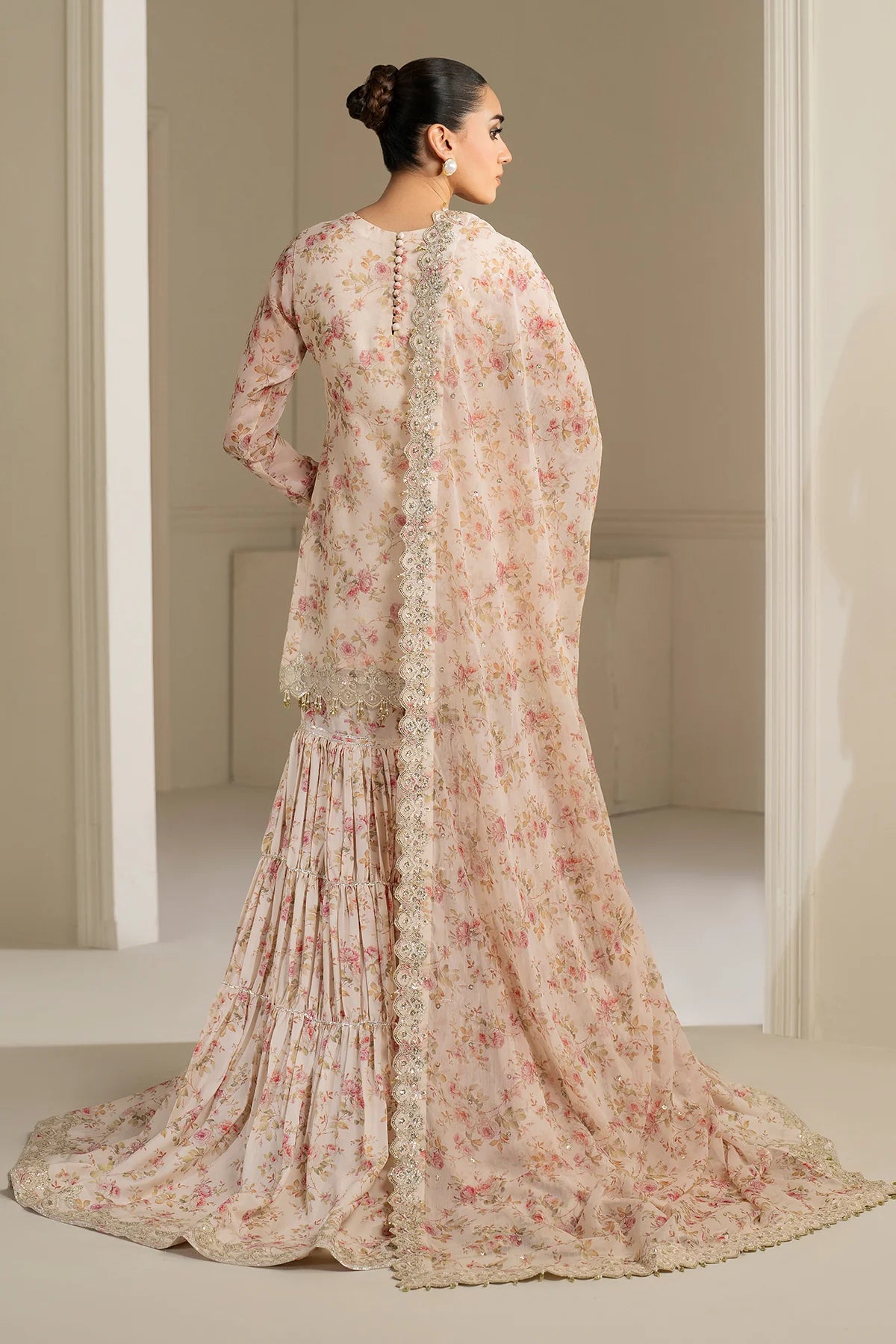 Baroque - EMBROIDERED CHIFFON UF-4164 - Mirha Collections