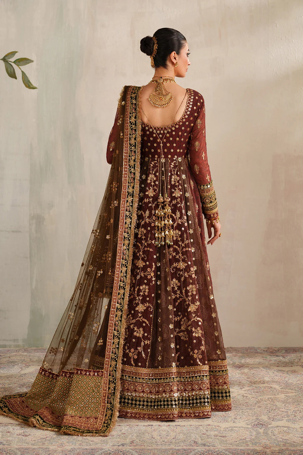 Baroque - EMBROIDERED CHIFFON UF-4376 - Mirha Collections