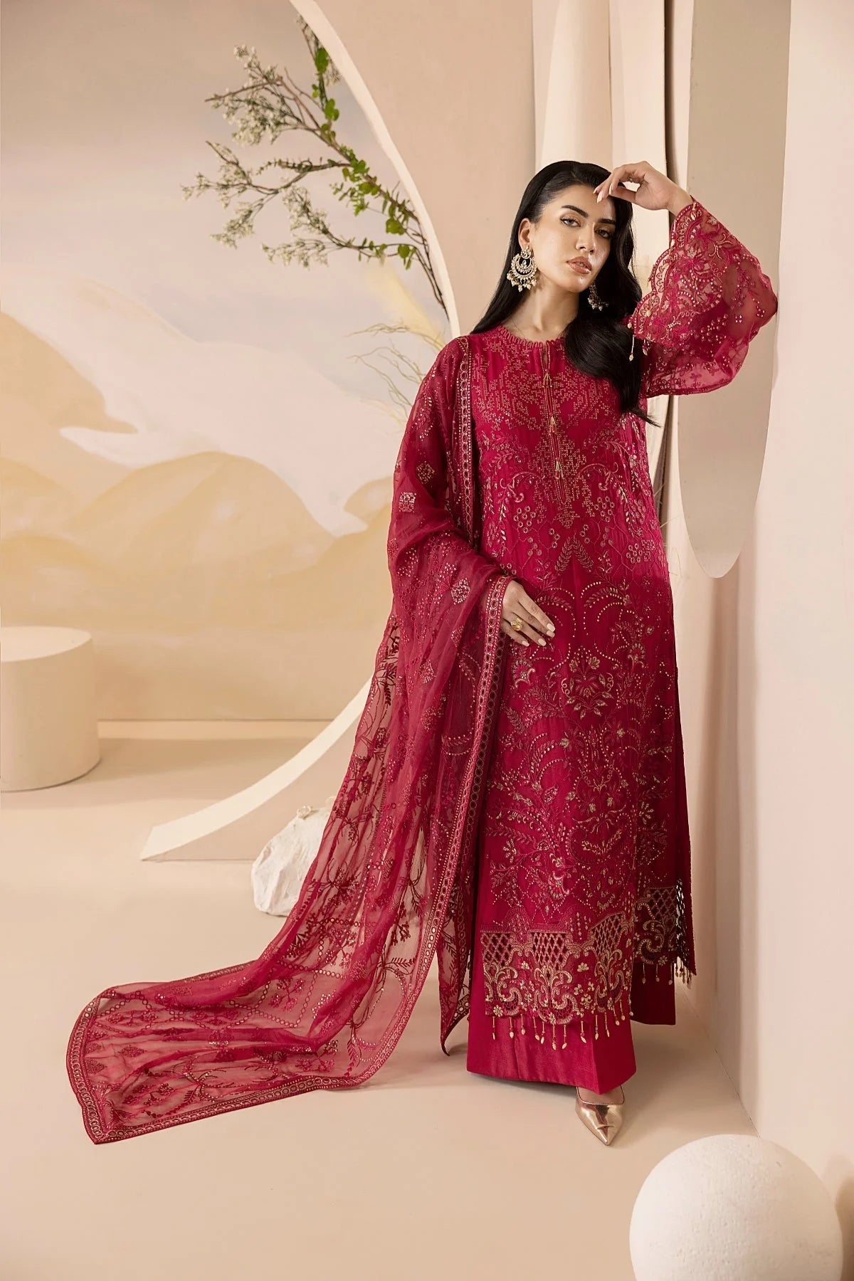 Lavish - Crimson - Mirha Collections