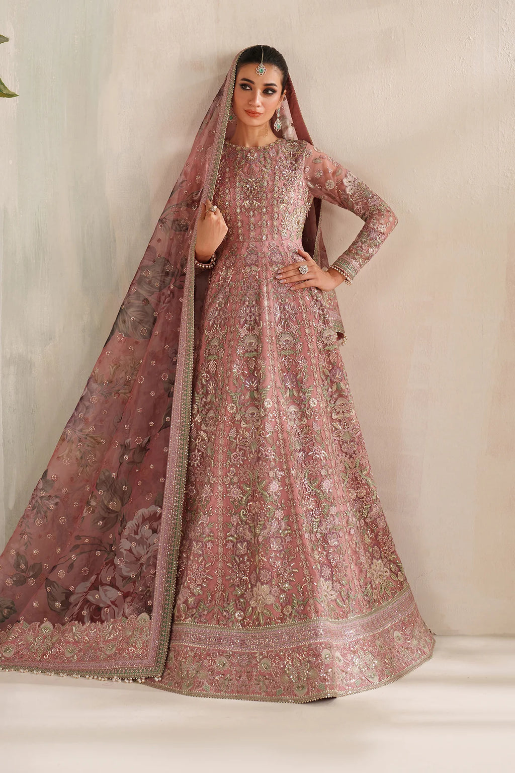 Baroque - EMBROIDERED NET UF-4377 - Mirha Collections