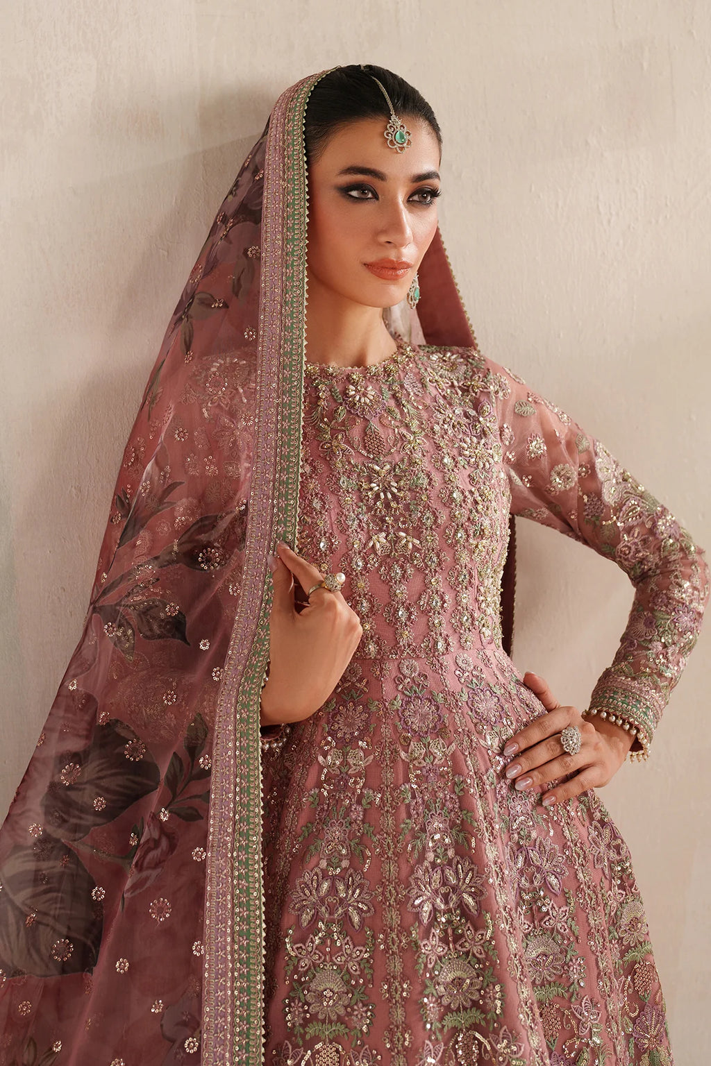 Baroque - EMBROIDERED NET UF-4377 - Mirha Collections