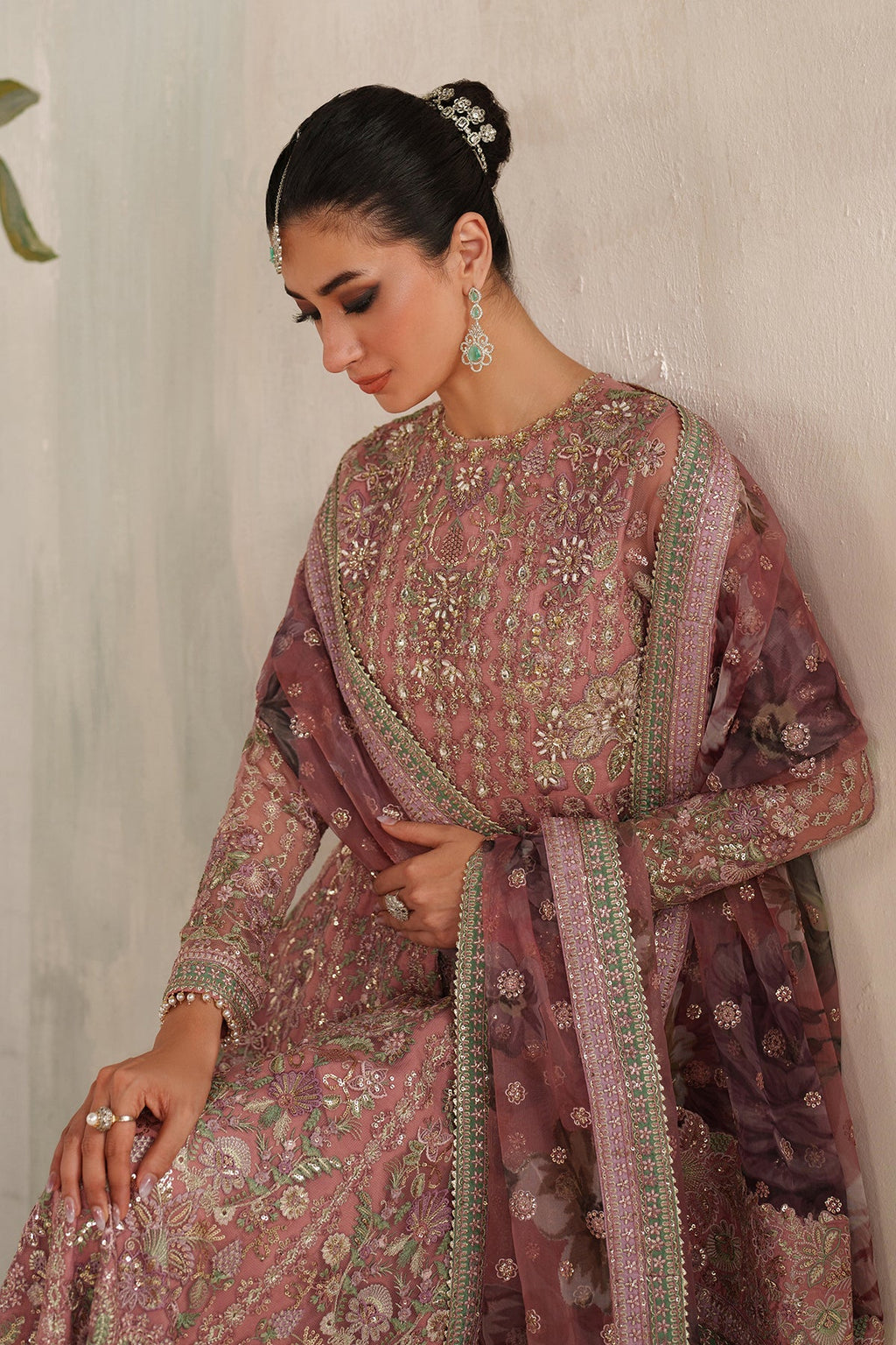 Baroque - EMBROIDERED NET UF-4377 - Mirha Collections