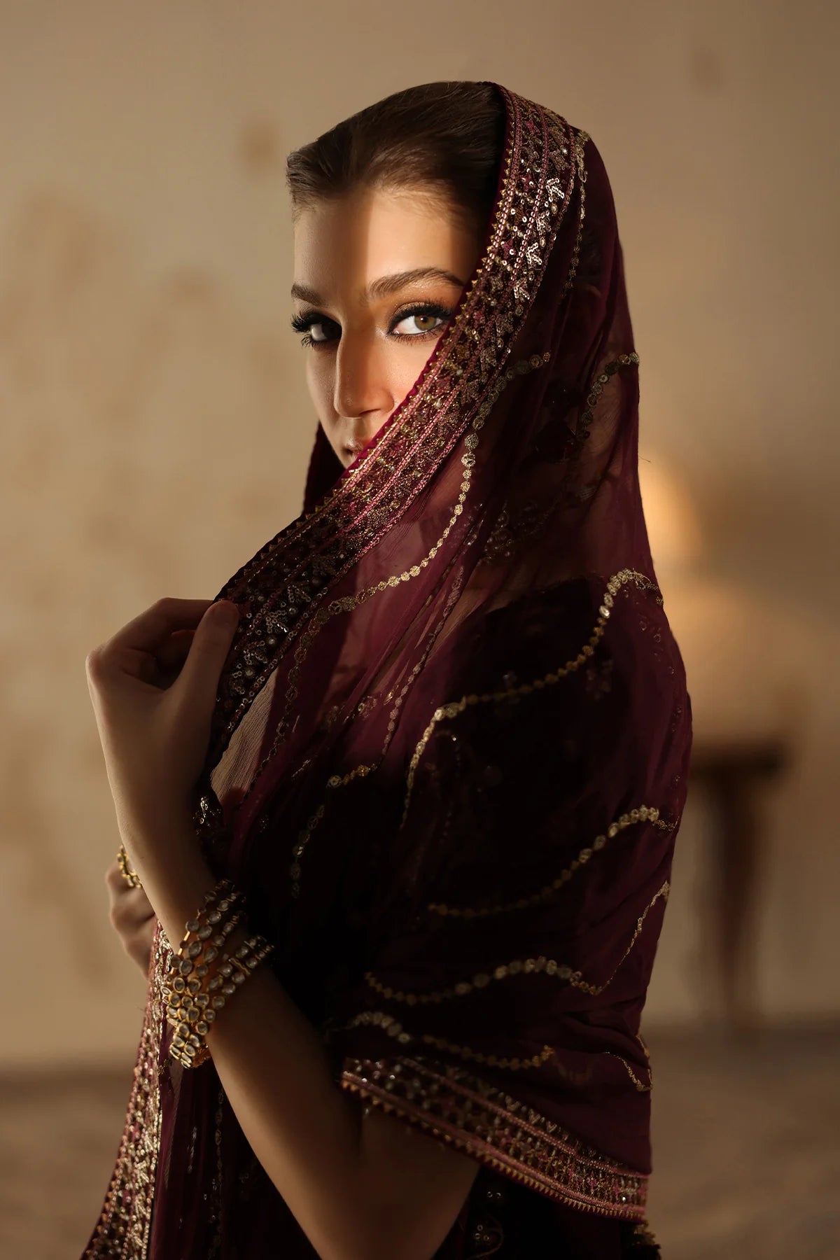 Baroque - EMBROIDERED VELVET UF-4313 - Mirha Collections