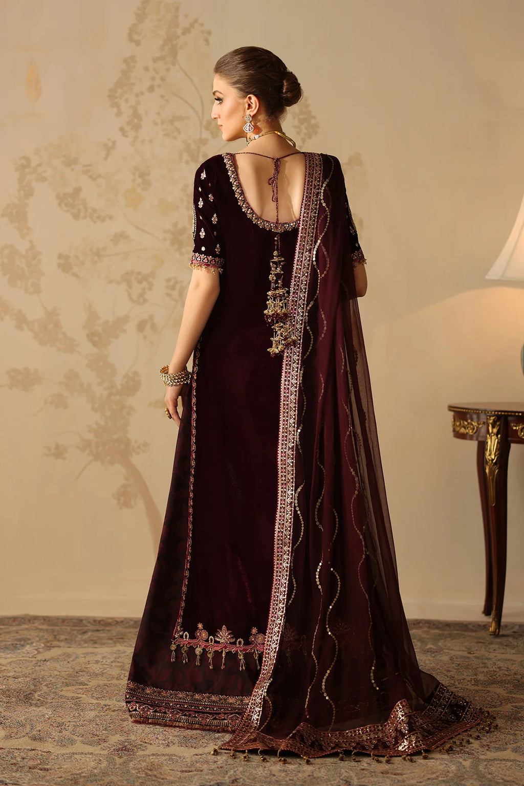 Baroque - EMBROIDERED VELVET UF-4313 - Mirha Collections