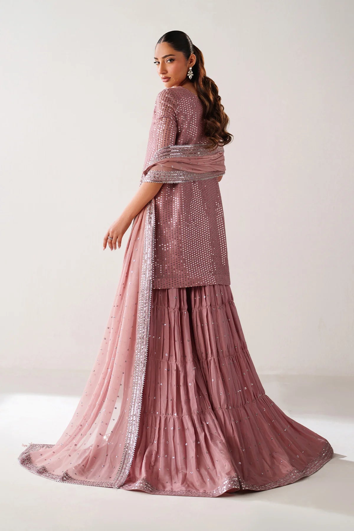 Baroque - EMBROIDERED CHIFFON UF-4388 - Mirha Collections