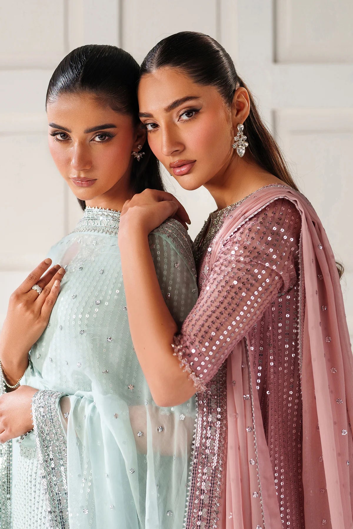 Baroque - EMBROIDERED CHIFFON UF-4388 - Mirha Collections