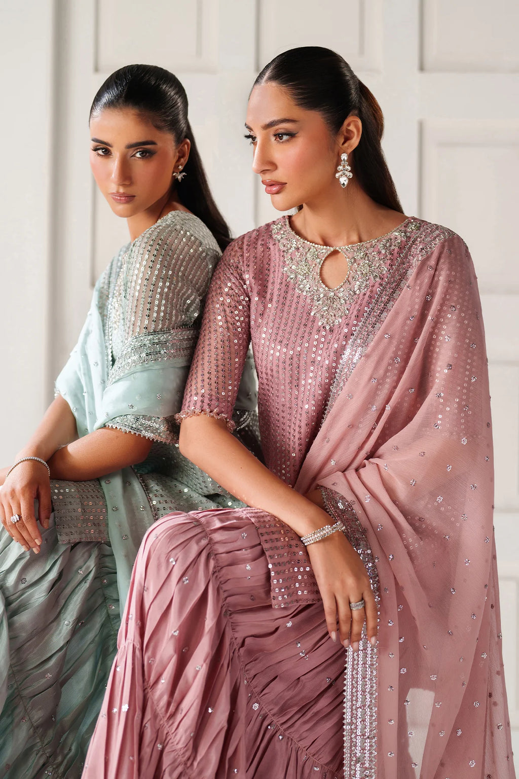 Baroque - EMBROIDERED CHIFFON UF-4388 - Mirha Collections
