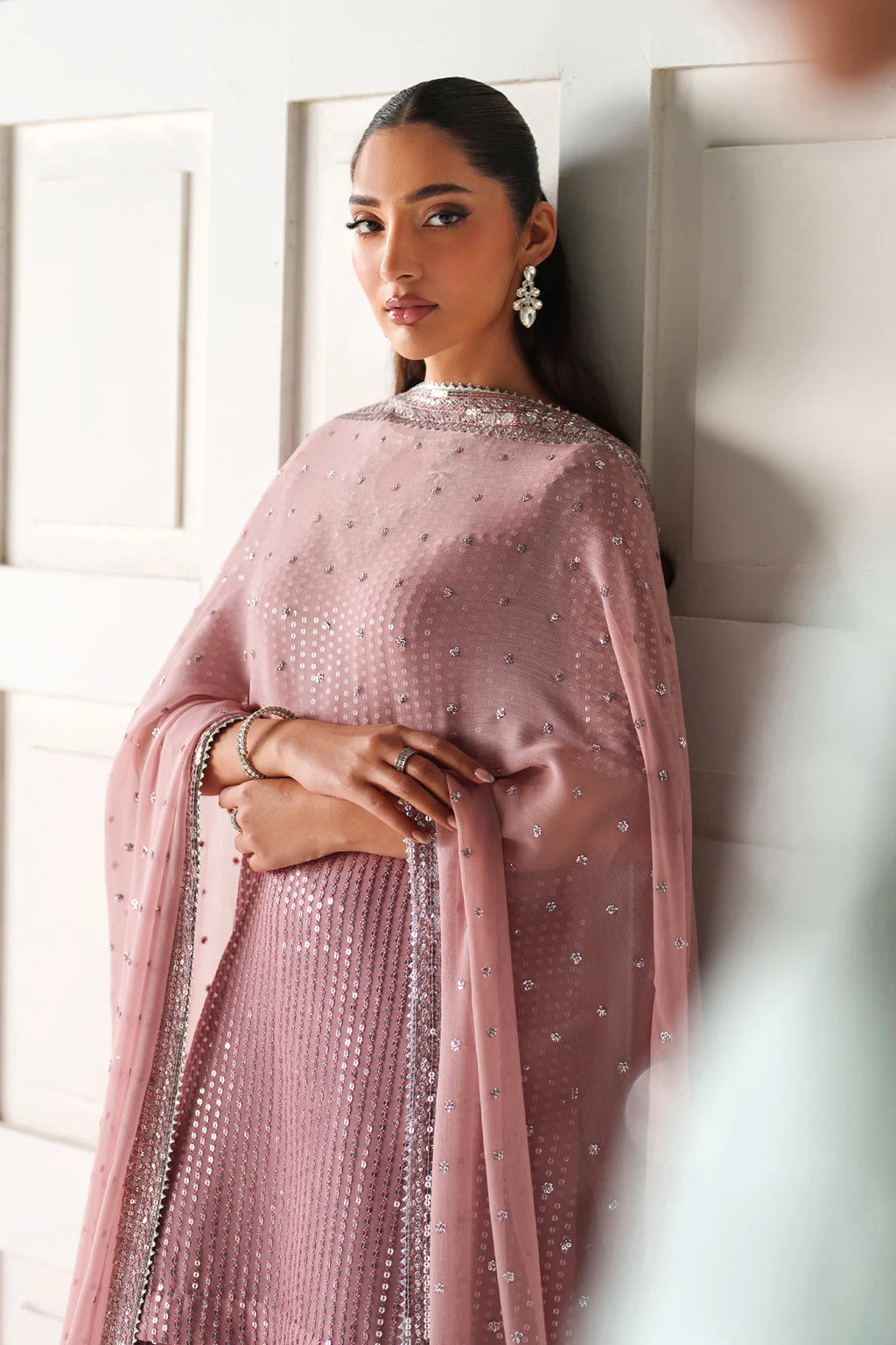 Baroque - EMBROIDERED CHIFFON UF-4388 - Mirha Collections