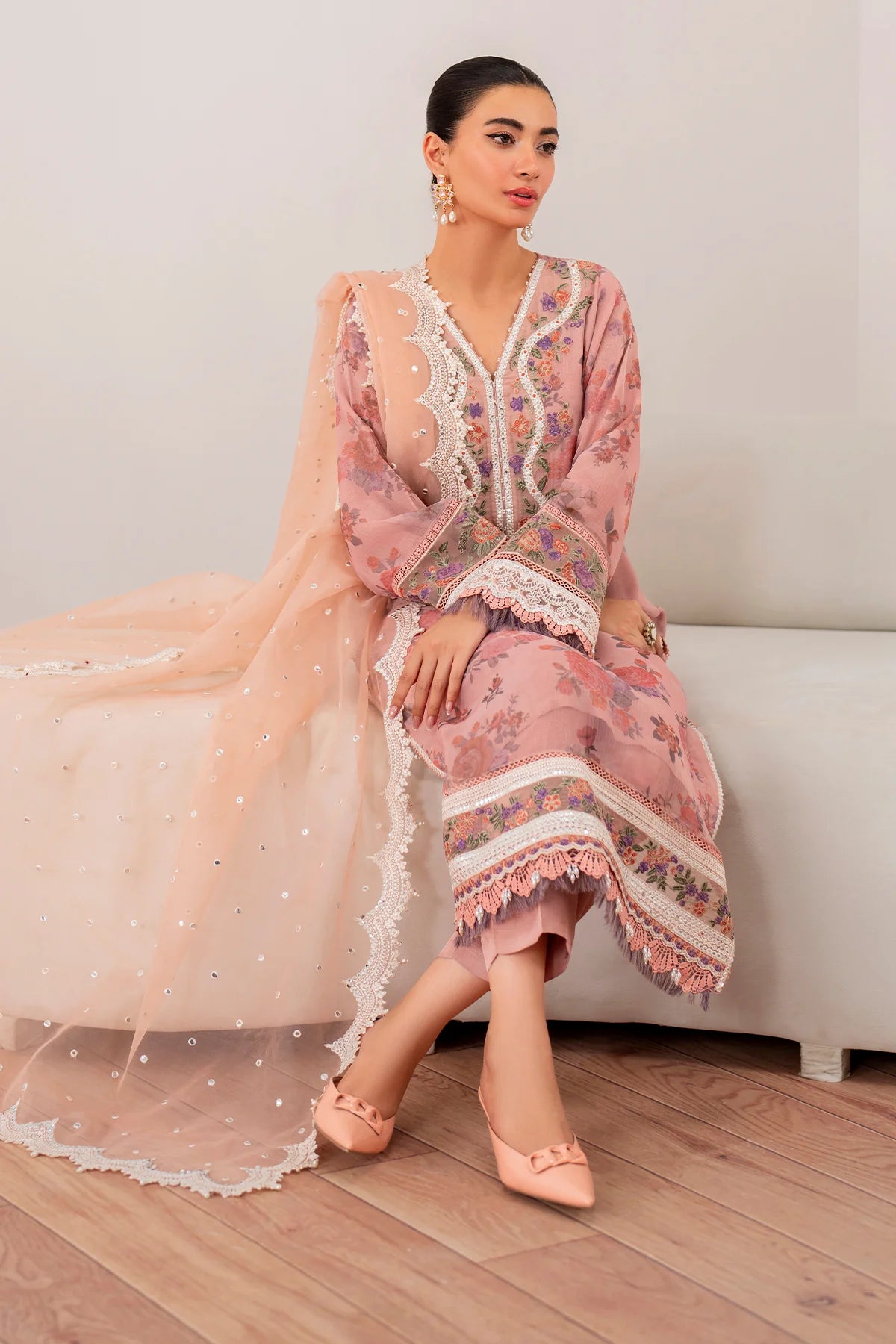 Baroque - EMBROIDERED CHIFFON UF-705