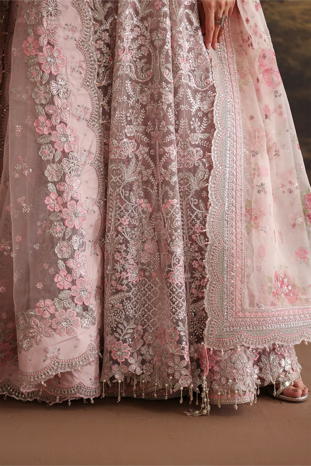 Baroque - EMBROIDERED NET UF-4380 - Mirha Collections
