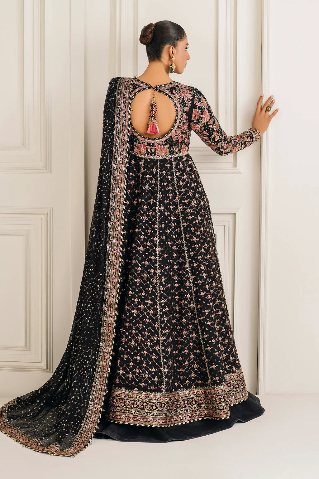 Baroque - EMBROIDERED CHIFFON UF-4156 - Mirha Collections