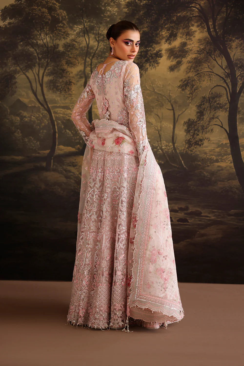 Baroque - EMBROIDERED NET UF-4380 - Mirha Collections