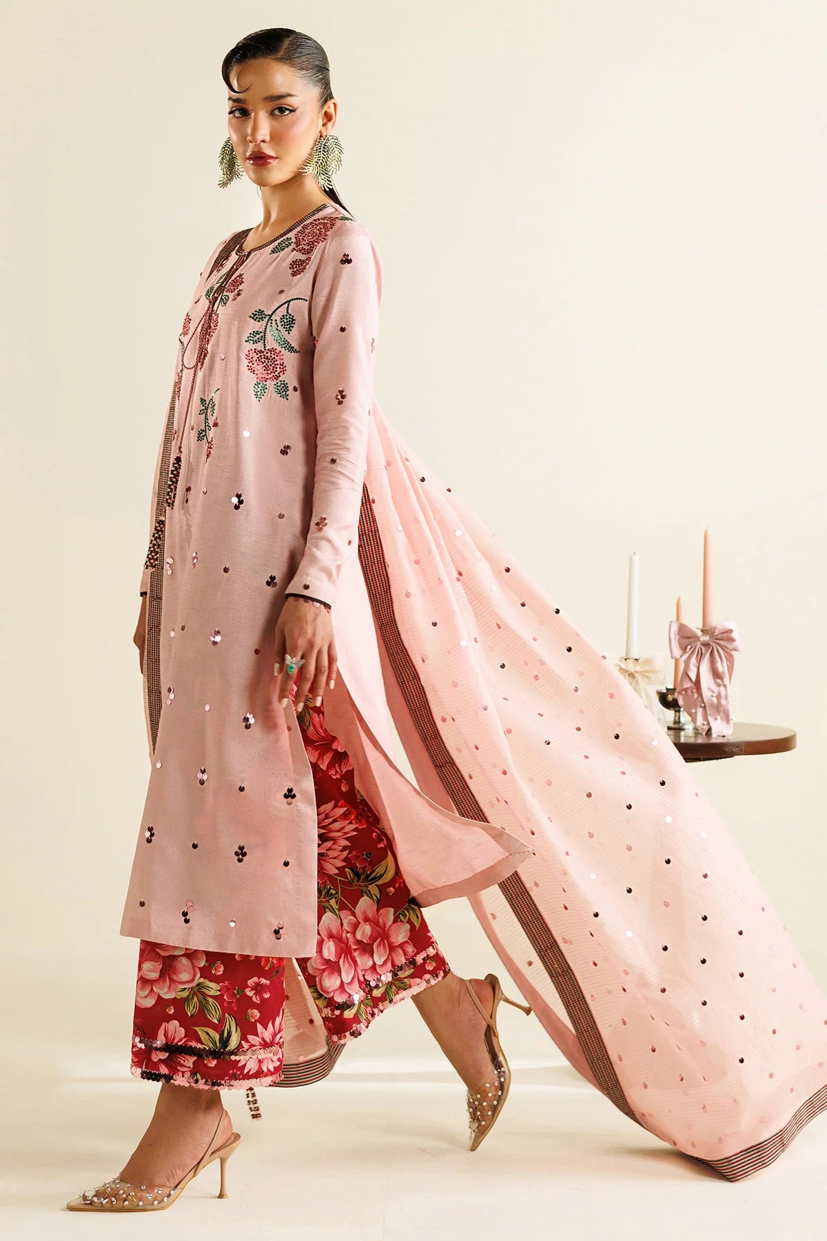 Jazmin - Embroidered Raw Silk UR-7071