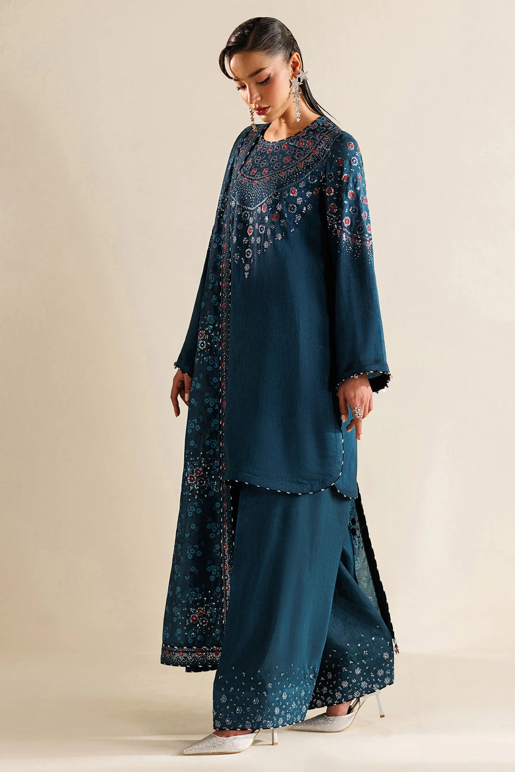 Jazmin - Embroidered Raw Silk UR-7062