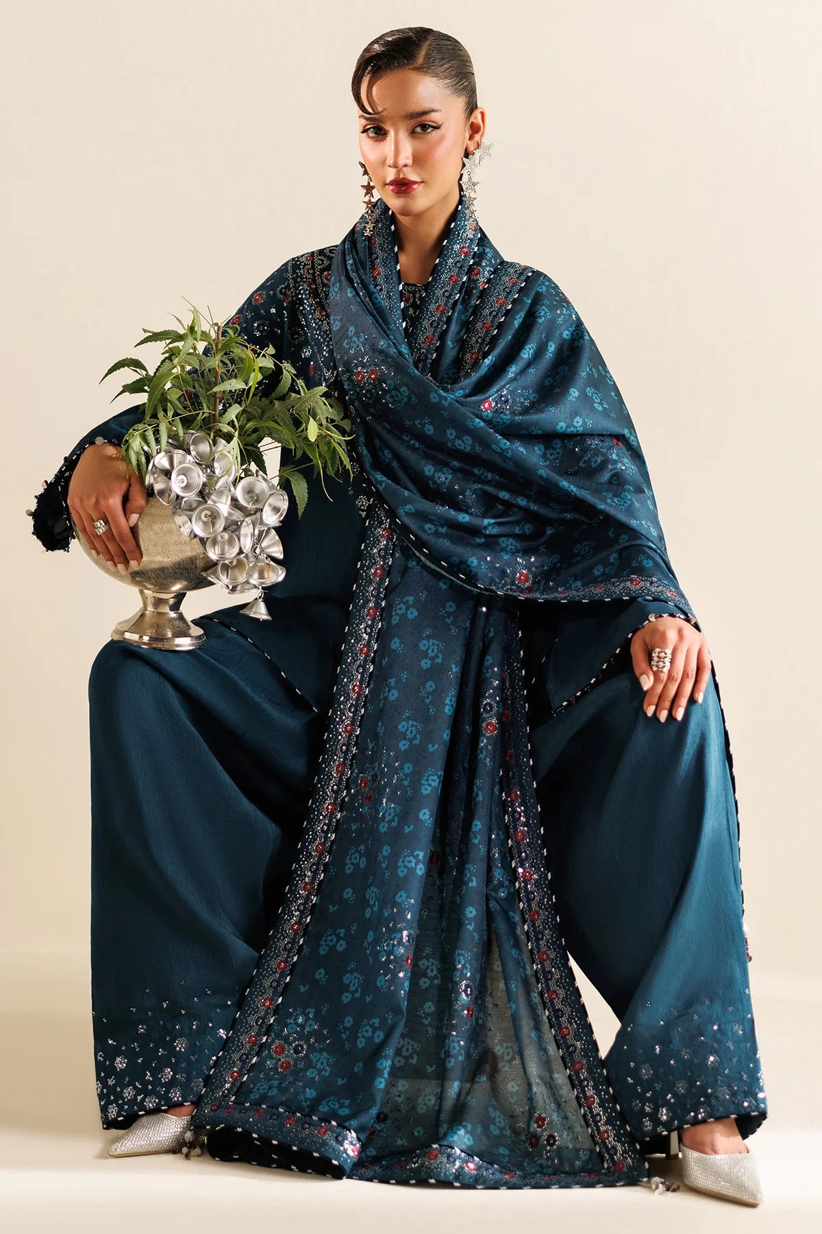 Jazmin - Embroidered Raw Silk UR-7062