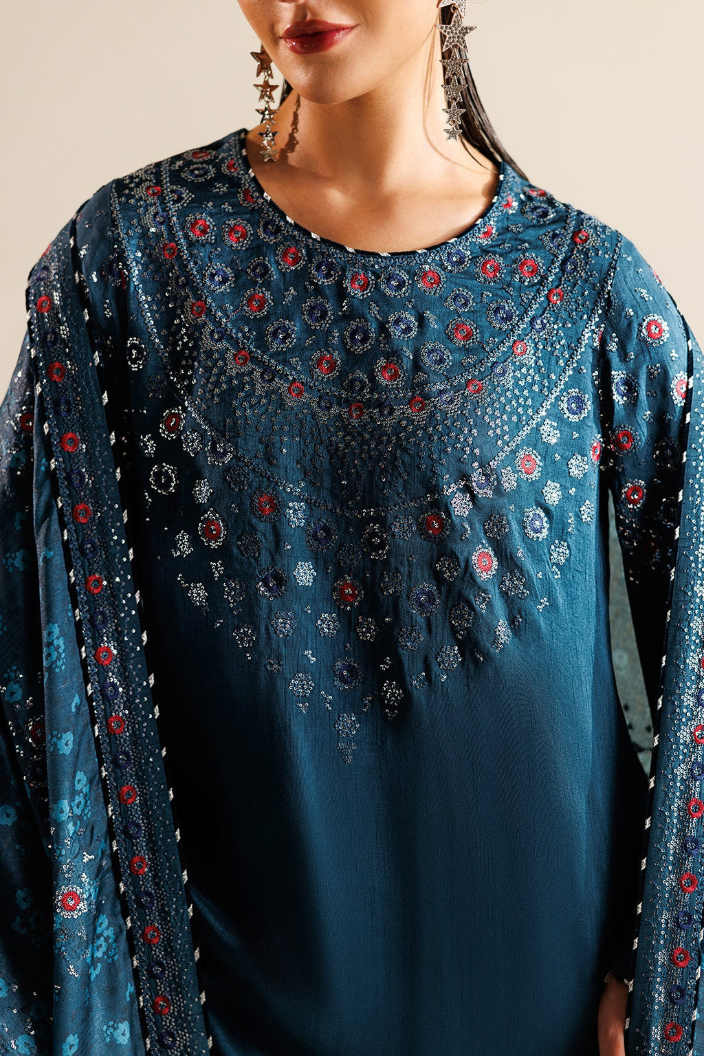 Jazmin - Embroidered Raw Silk UR-7062