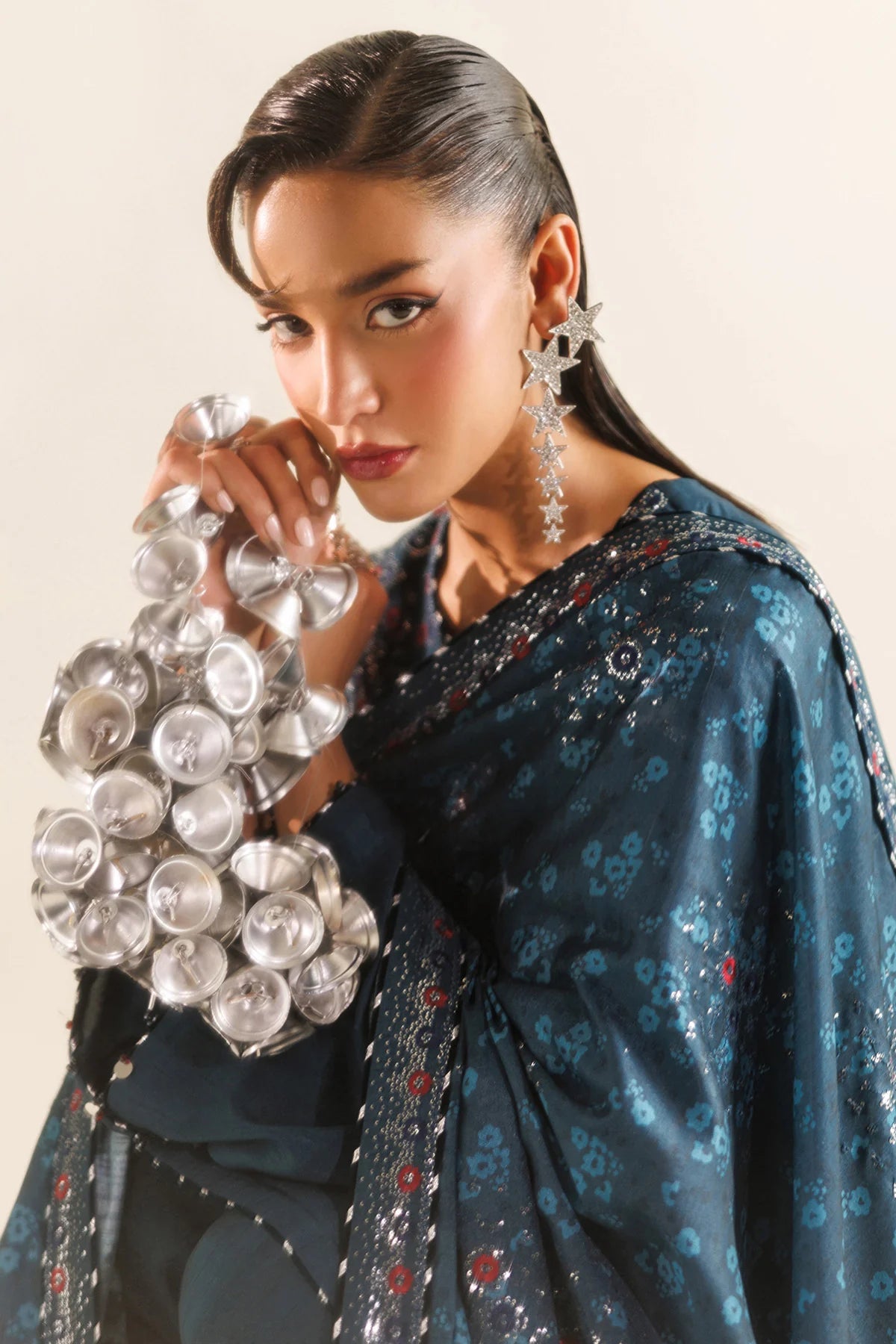 Jazmin - Embroidered Raw Silk UR-7062