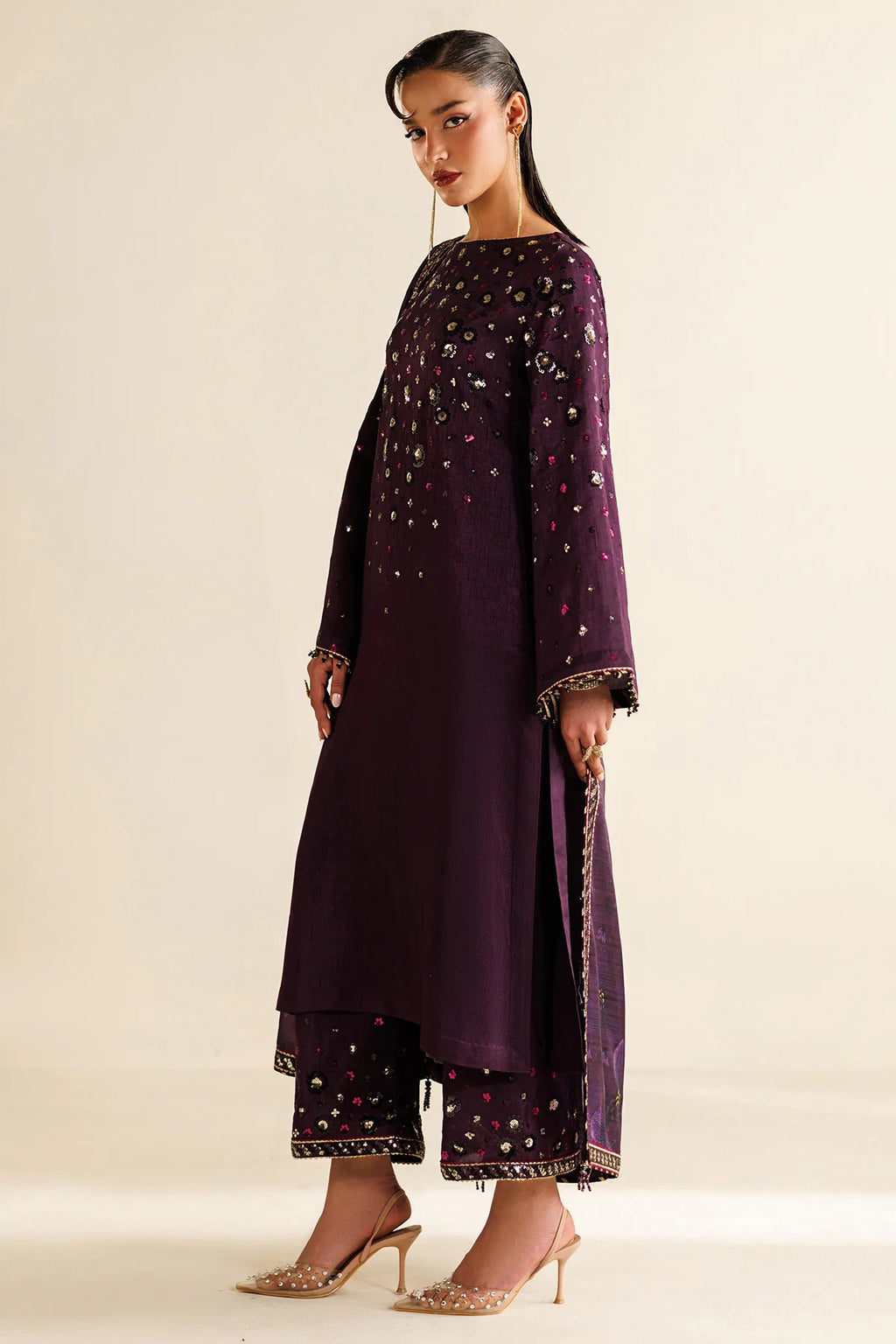 Jazmin - Embroidered Raw Silk UR-7063