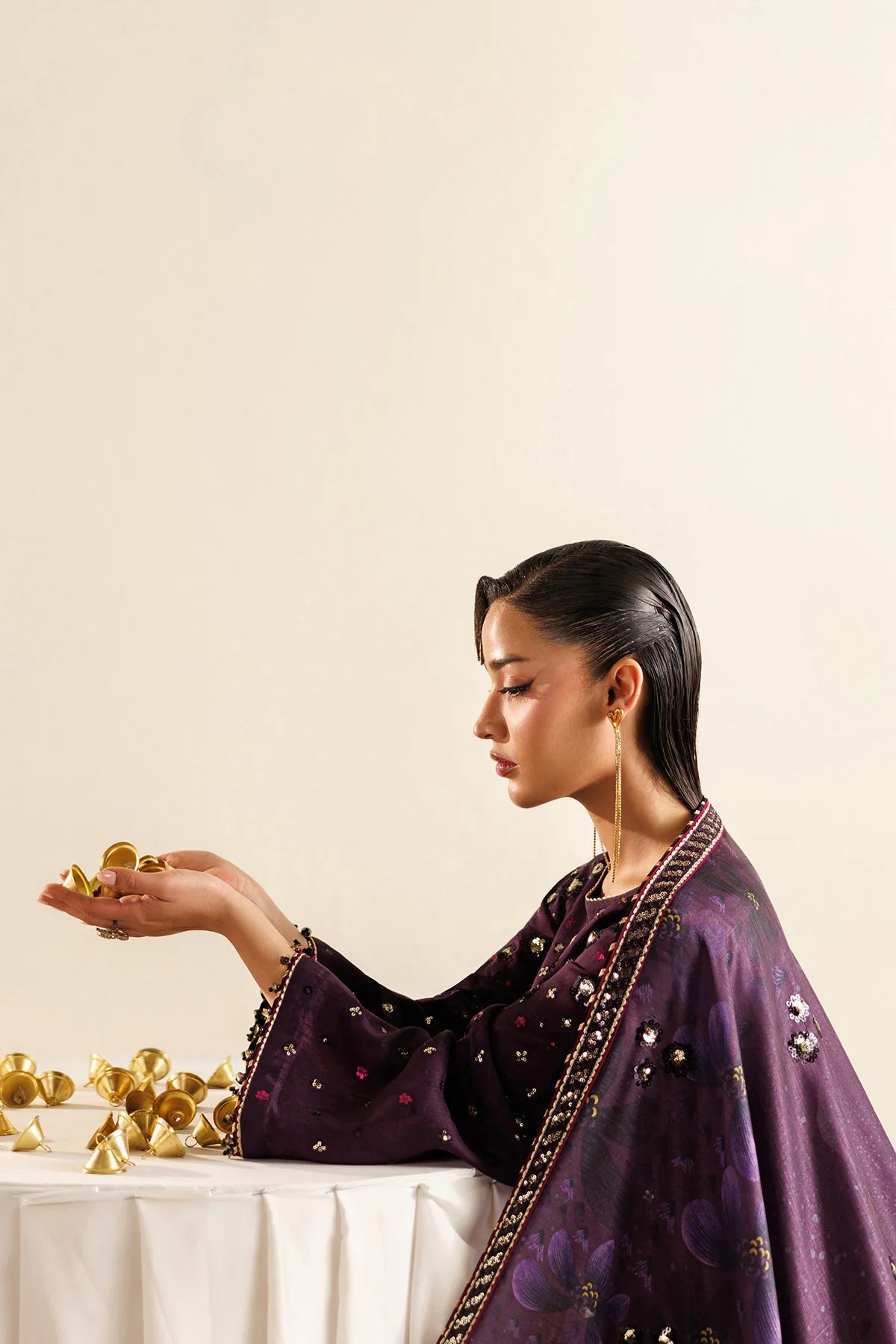 Jazmin - Embroidered Raw Silk UR-7063