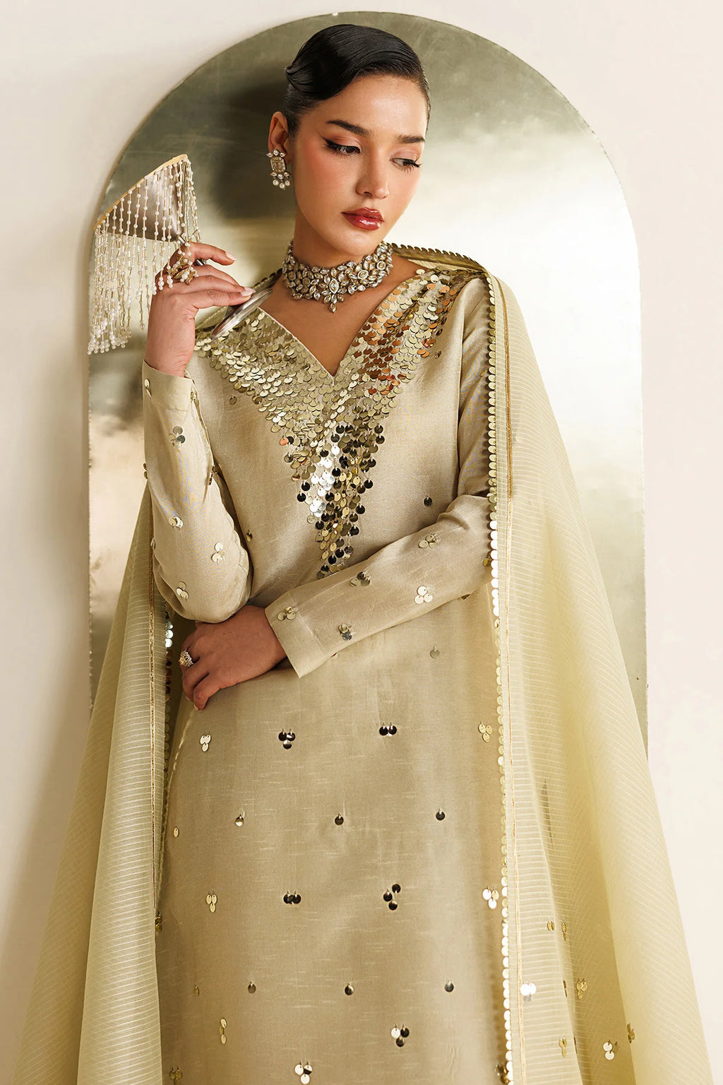 Jazmin - Embroidered Raw Silk UR-7072