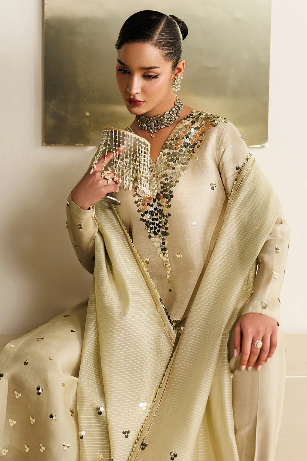 Jazmin - Embroidered Raw Silk UR-7072