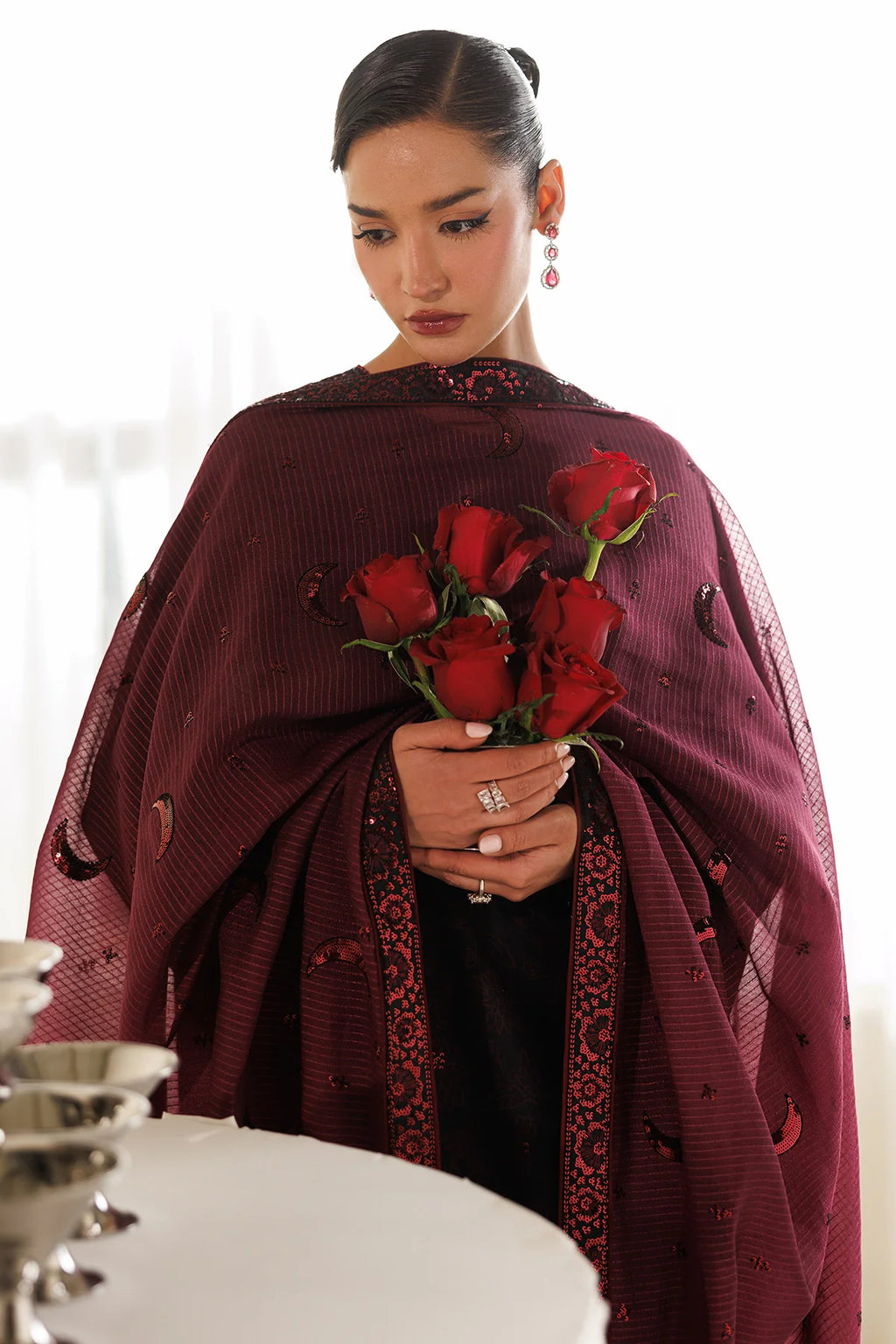 Jazmin - Embroidered Raw Silk UR-7068