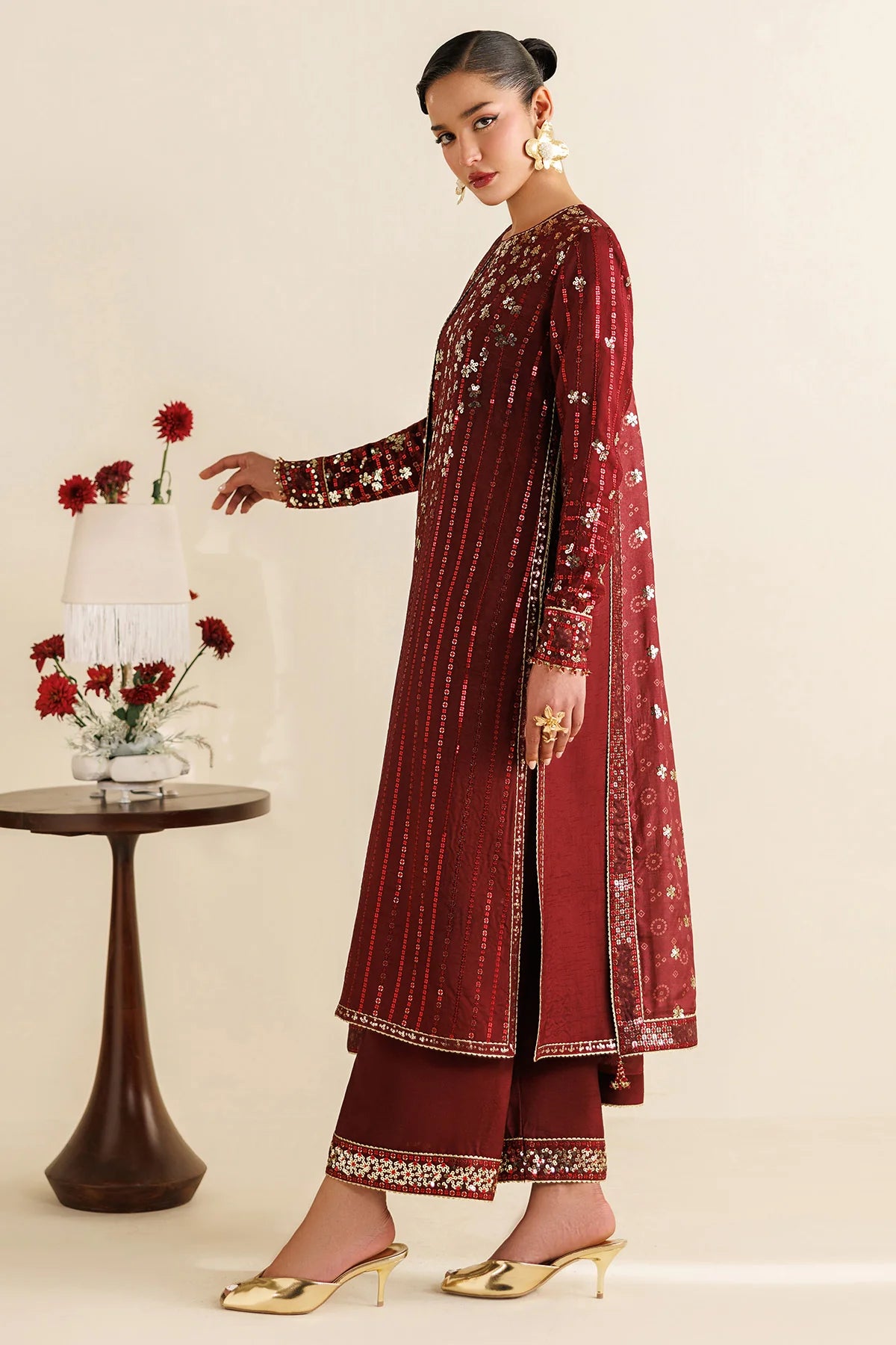 Jazmin - Embroidered Raw Silk UR-7070