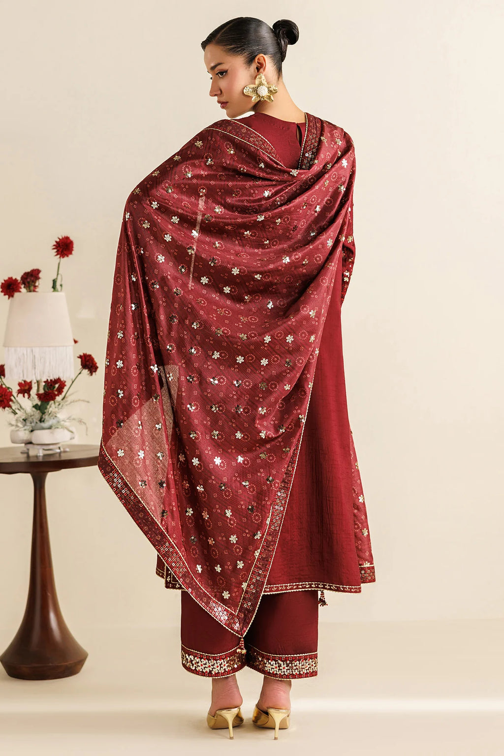 Jazmin - Embroidered Raw Silk UR-7070