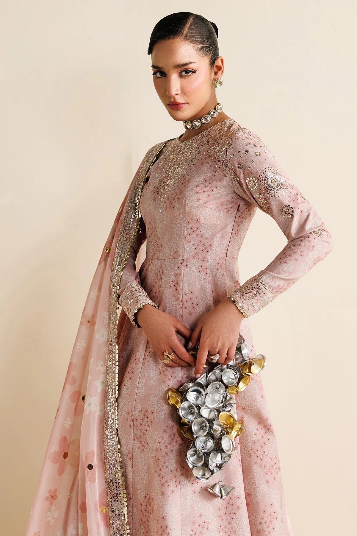 Jazmin - Embroidered Raw Silk UR-7067