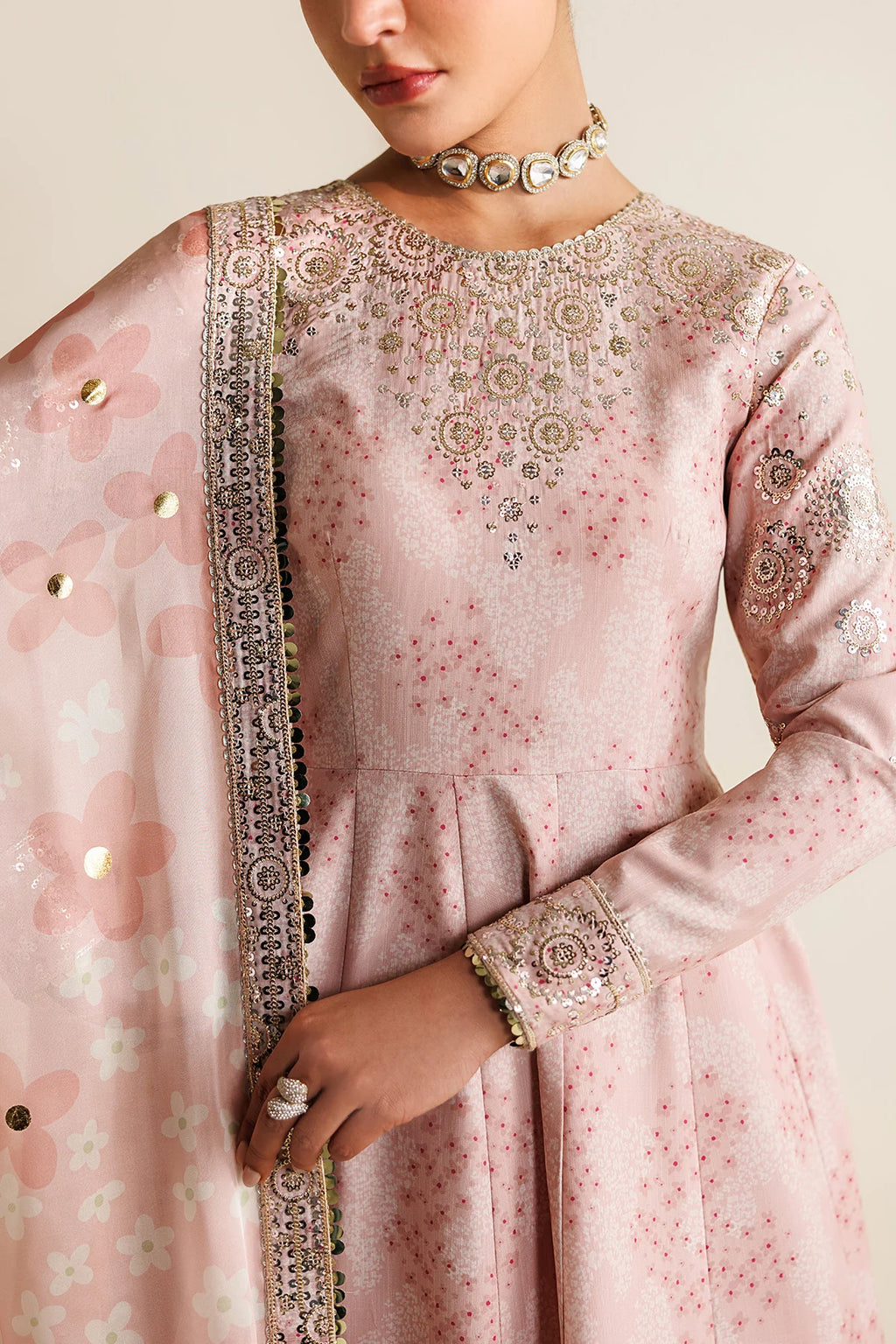Jazmin - Embroidered Raw Silk UR-7067