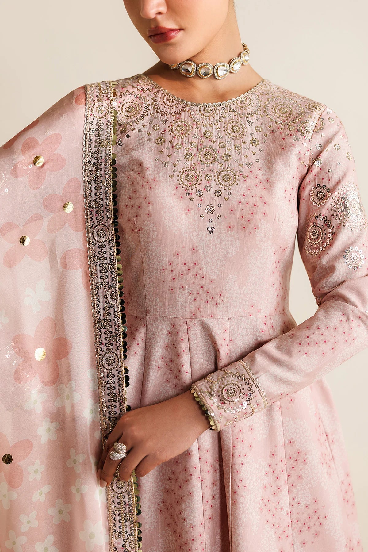 Jazmin - Embroidered Raw Silk UR-7067