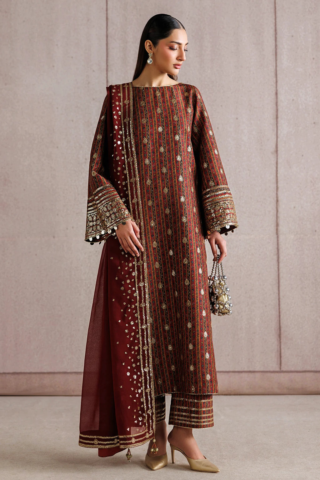 Jazmin - EMBROIDERED RAW SILK UR-7076