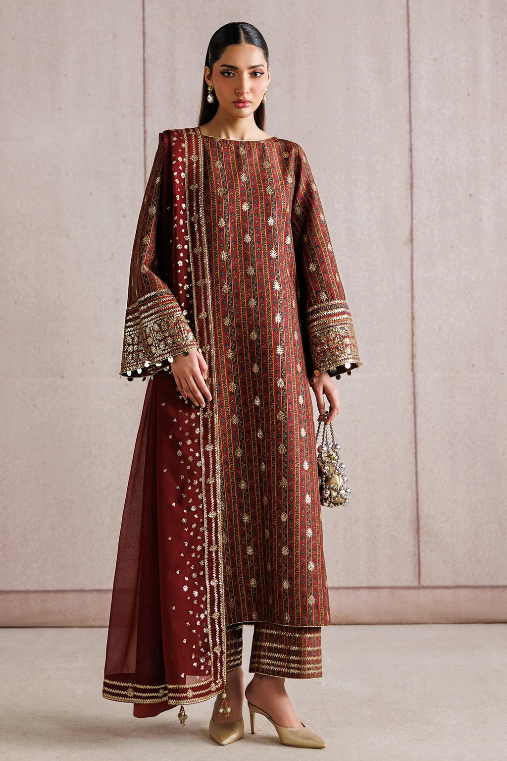 Jazmin - EMBROIDERED RAW SILK UR-7076