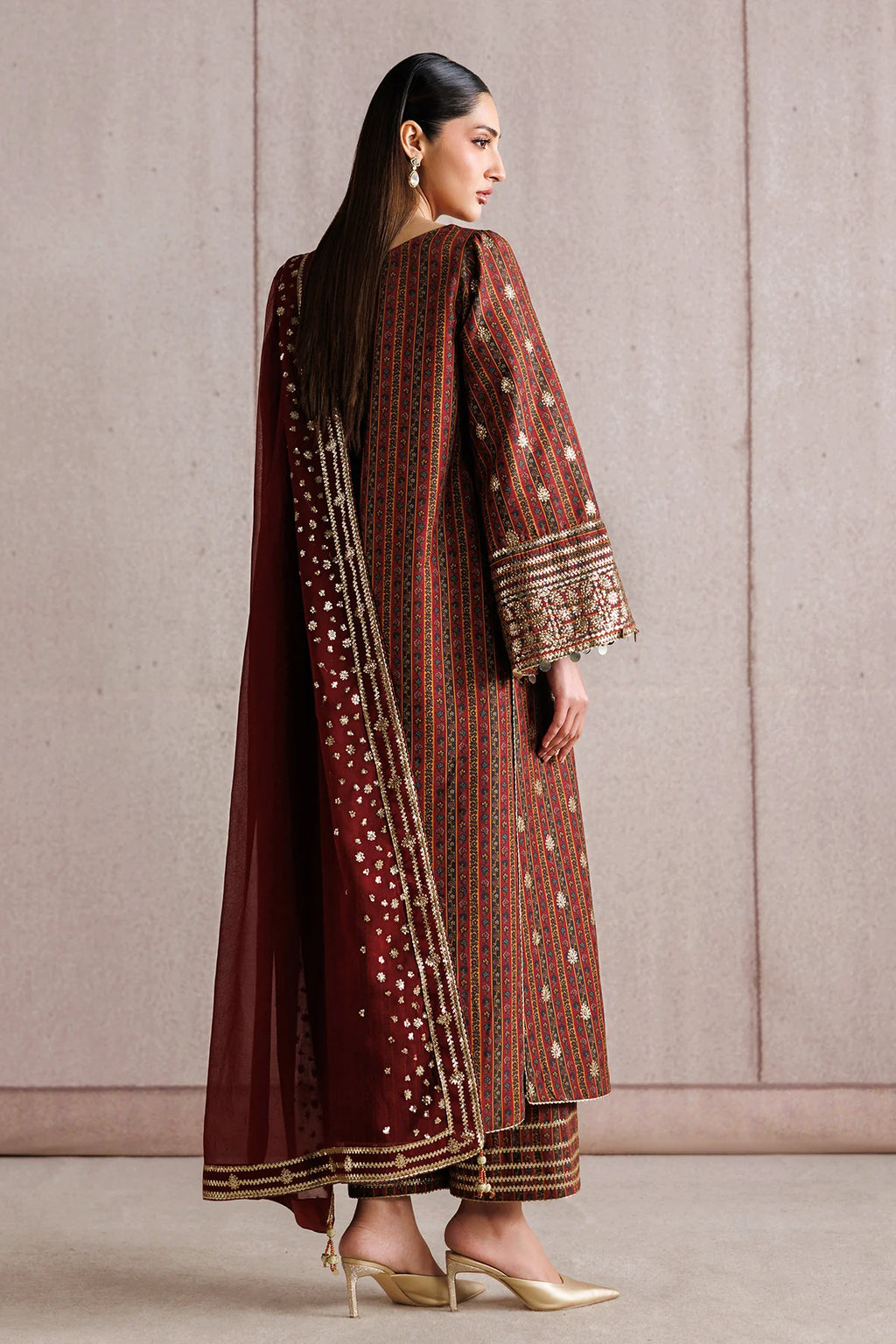Jazmin - EMBROIDERED RAW SILK UR-7076