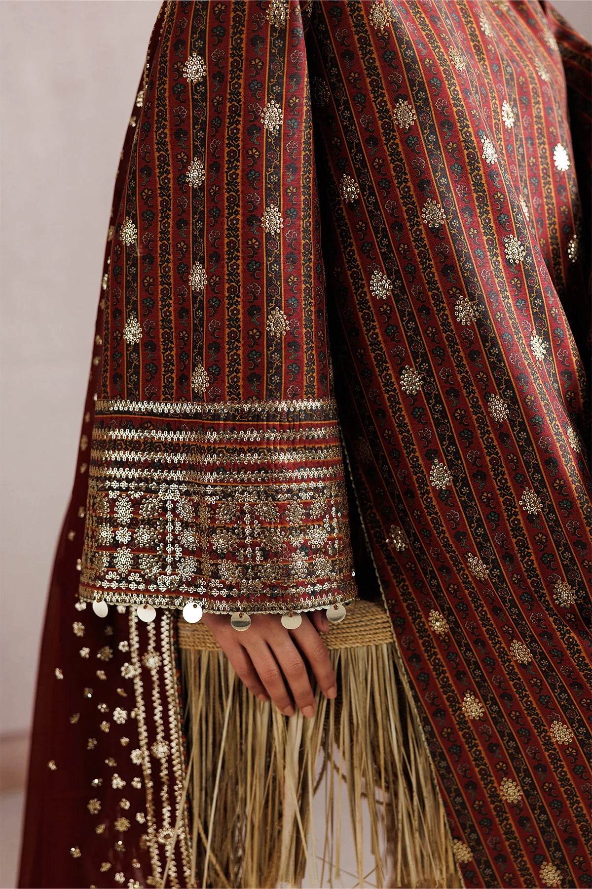 Jazmin - EMBROIDERED RAW SILK UR-7076
