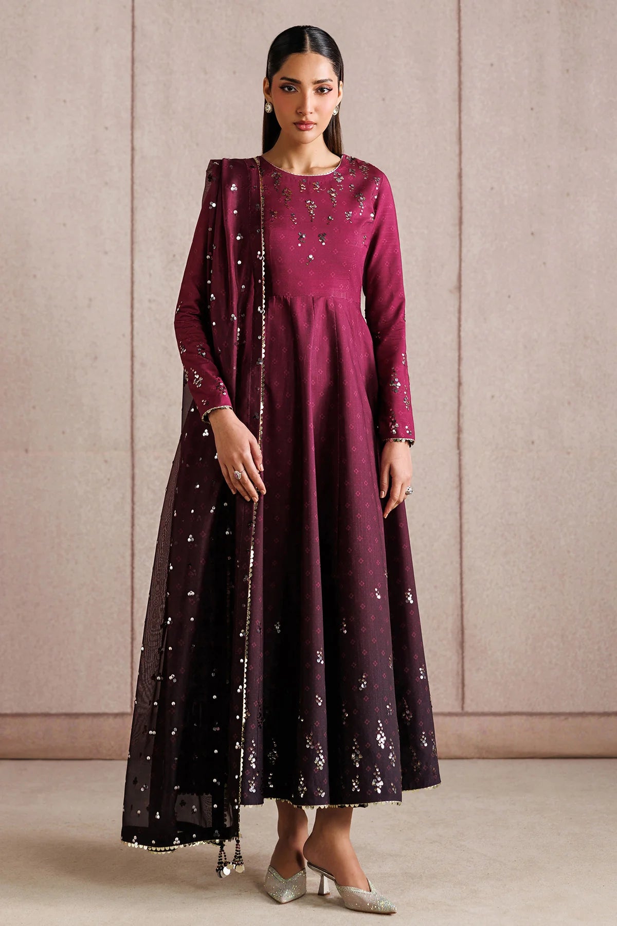 Jazmin - EMBROIDERED RAW SILK UR-7073