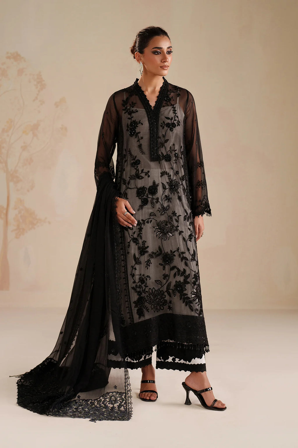Baroque - EMBROIDERED CHIFFON UF-4365