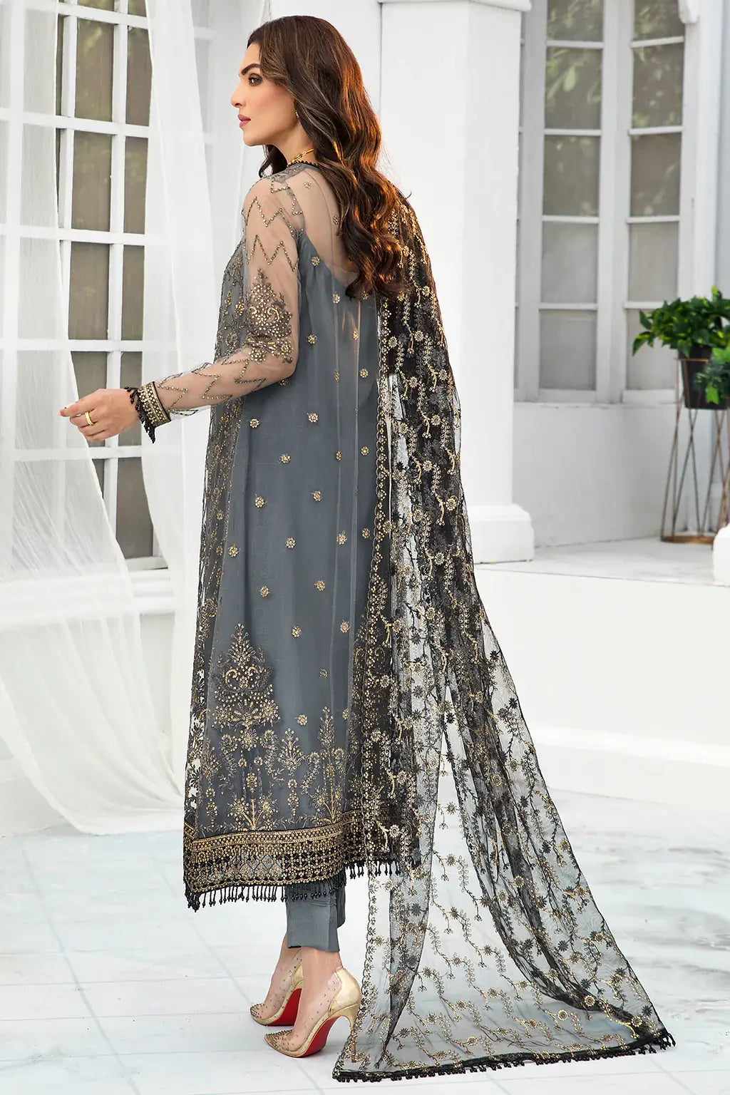 Zarif | DE LUXURY Formals | GRAPHITE - Mirha Collections