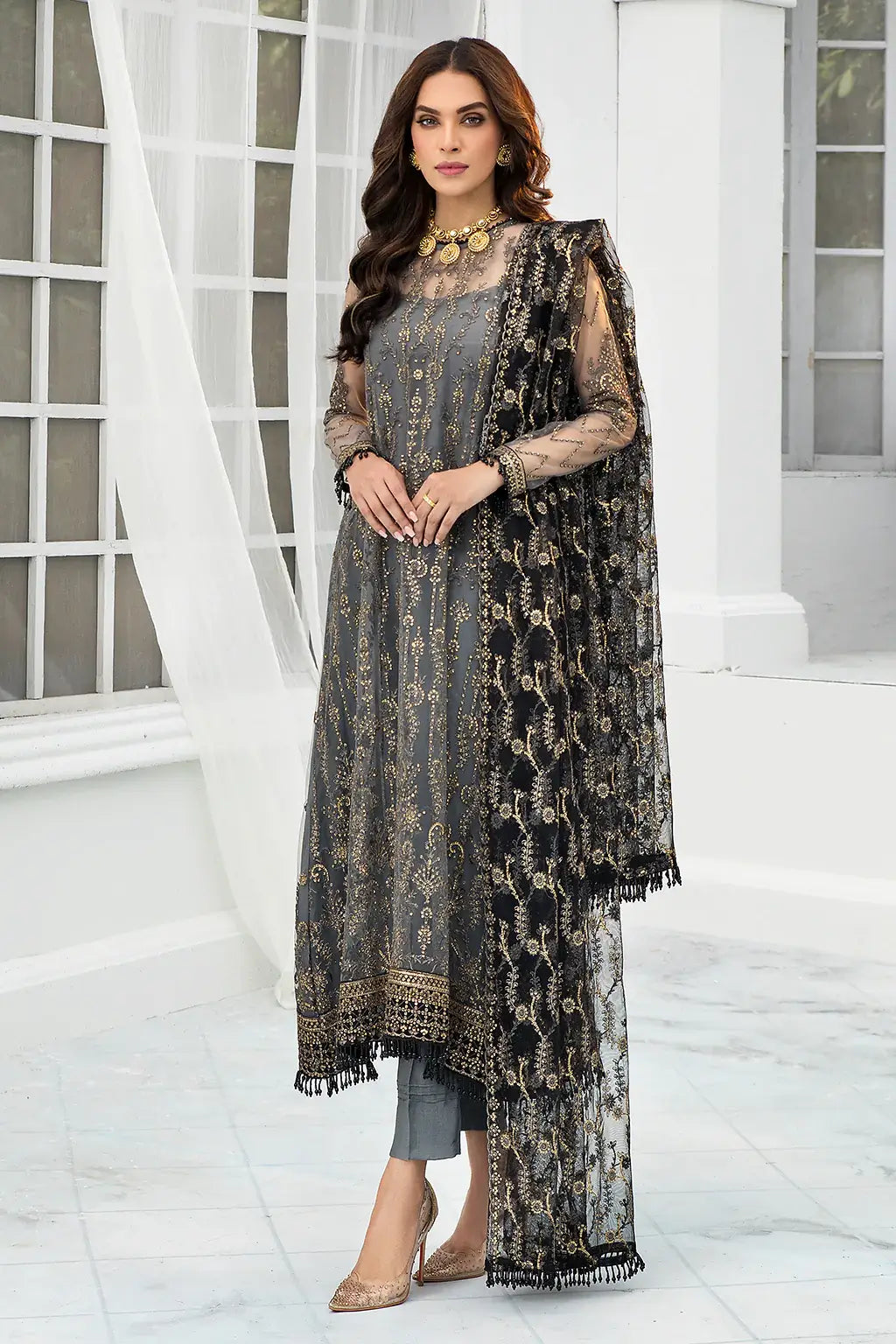Zarif | DE LUXURY Formals | GRAPHITE - Mirha Collections