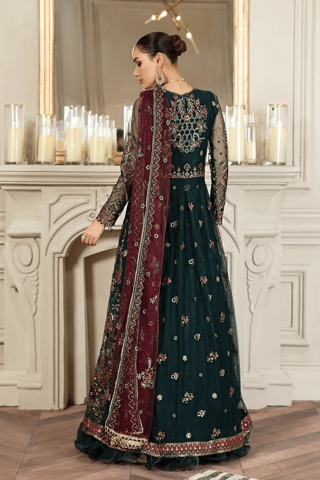 Zarif | Mehroz Formals | PINE GREEN - Mirha Collections
