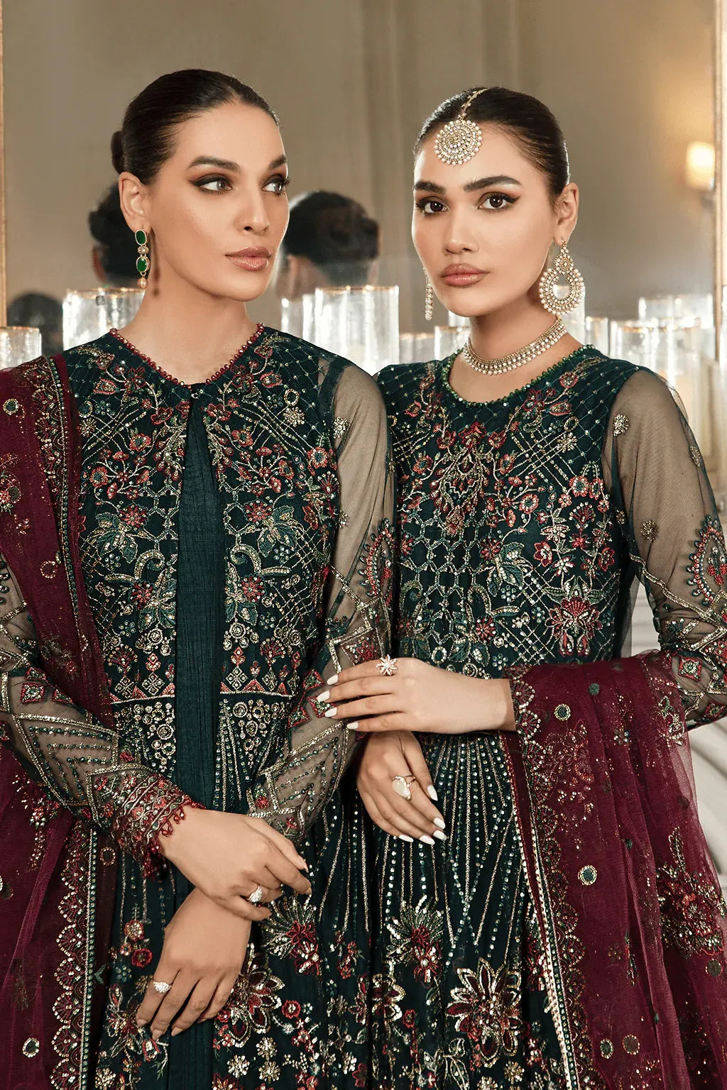 Zarif | Mehroz Formals | PINE GREEN - Mirha Collections