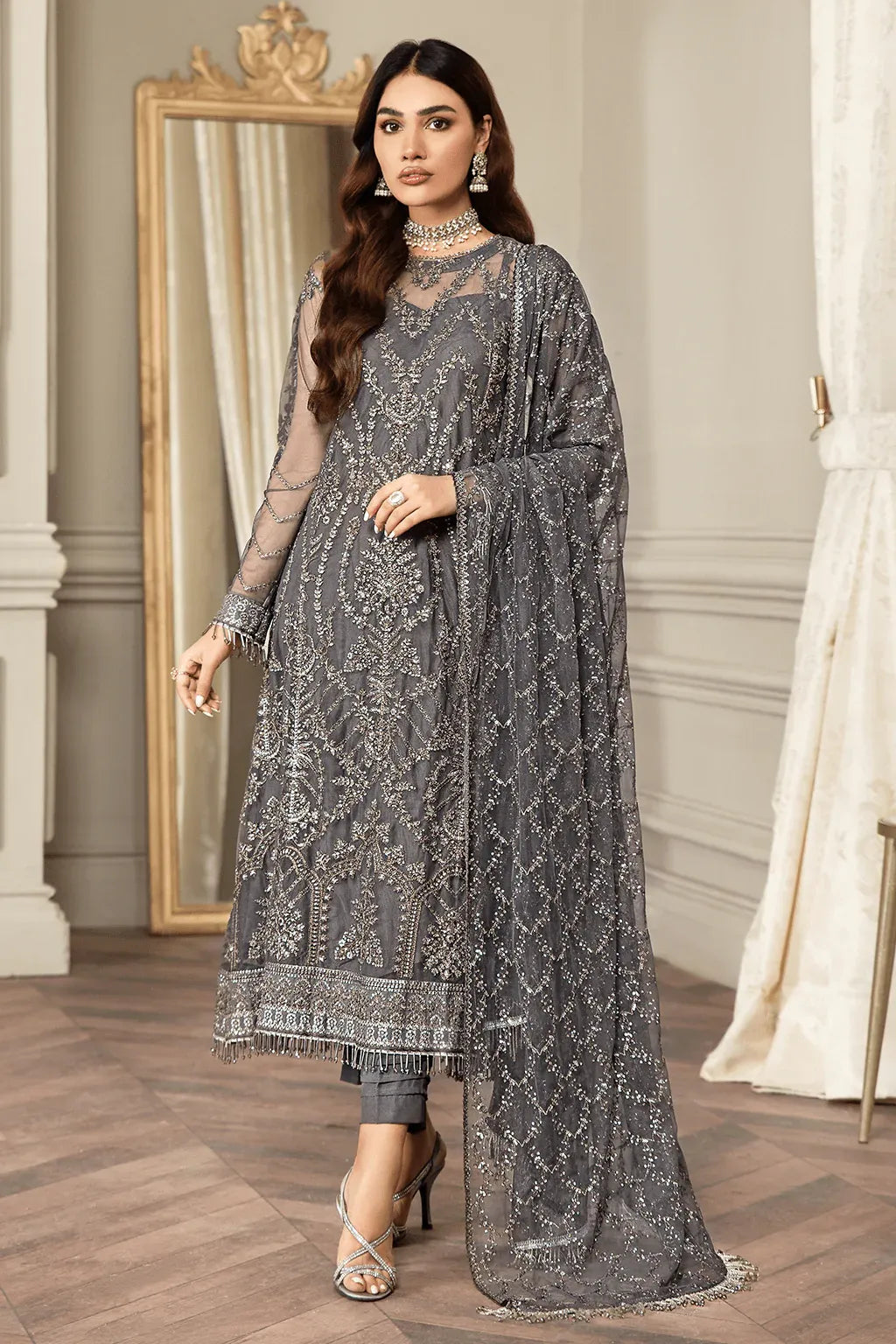 Zarif | Mehroz Formals | Storm Black - Mirha Collections