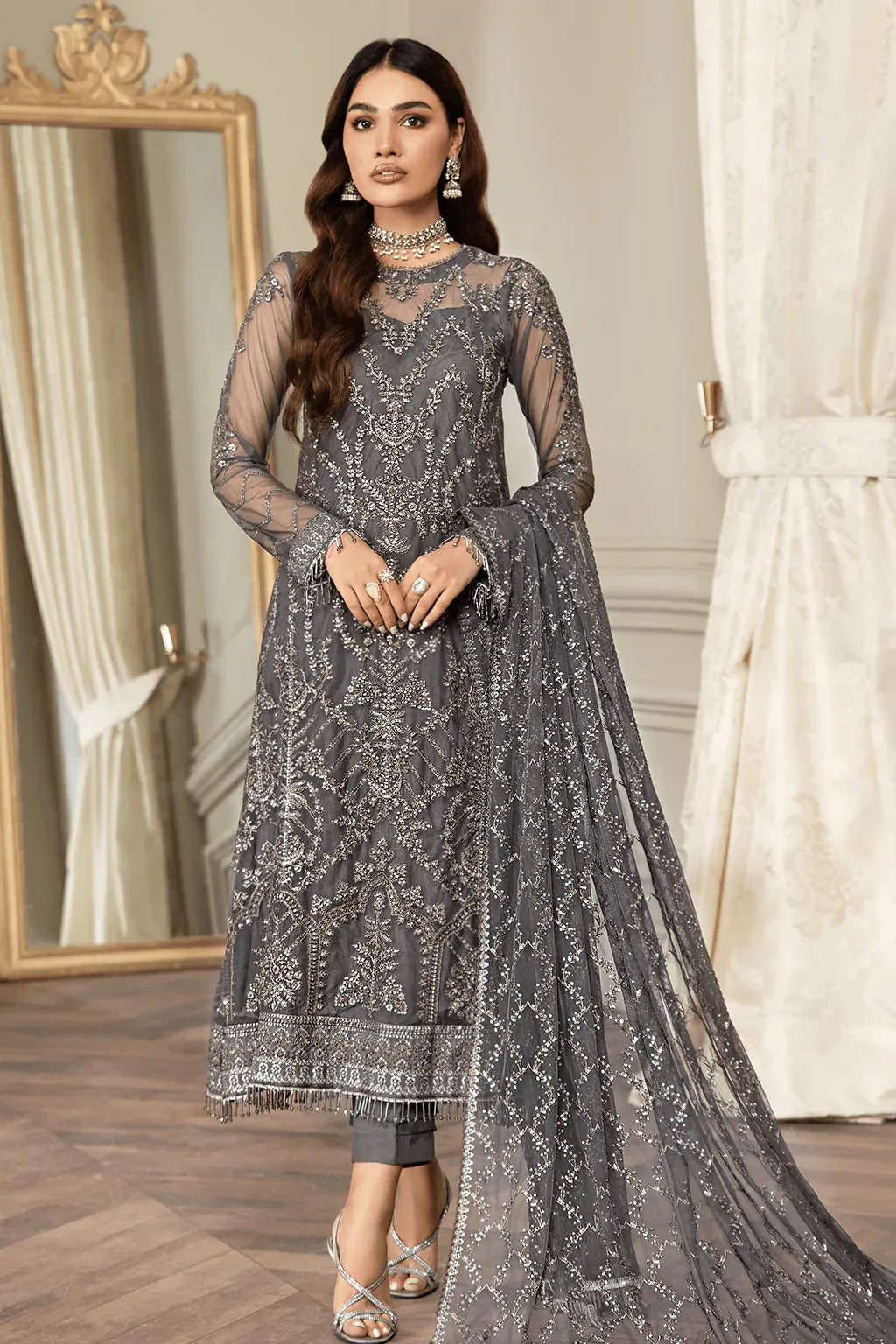 Zarif | Mehroz Formals | Storm Black - Mirha Collections