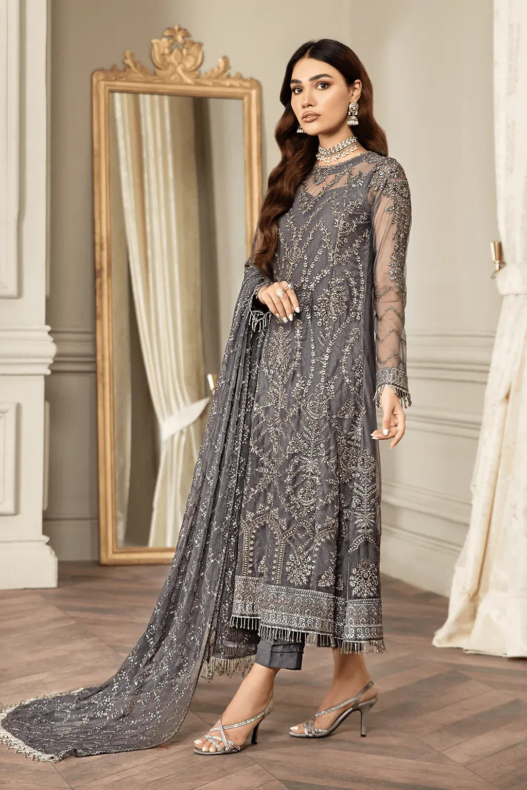 Zarif | Mehroz Formals | Storm Black - Mirha Collections